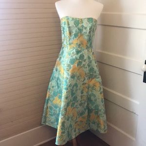 ABS by Allen Schwartz floral strapless dress